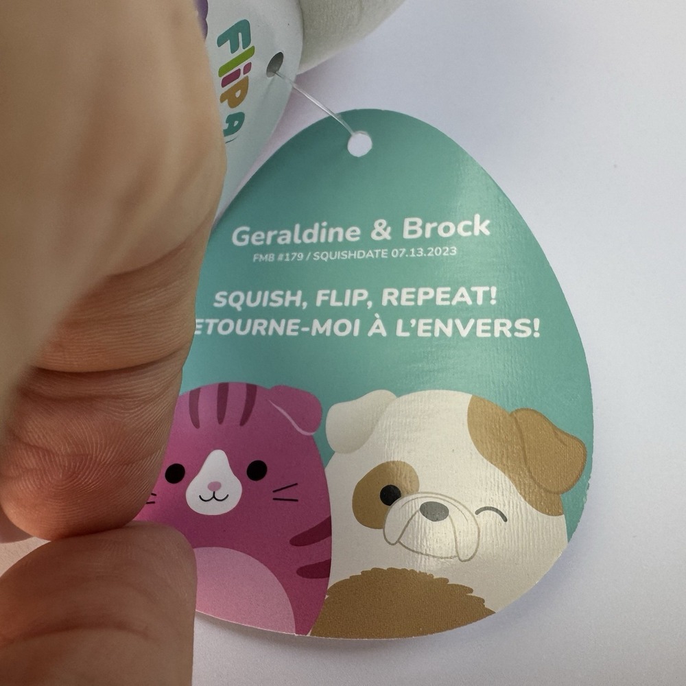 NEW Squishmallows Flip-A-Mallows Characters Geraldine and Brock 8" Plush - Picture 12 of 16